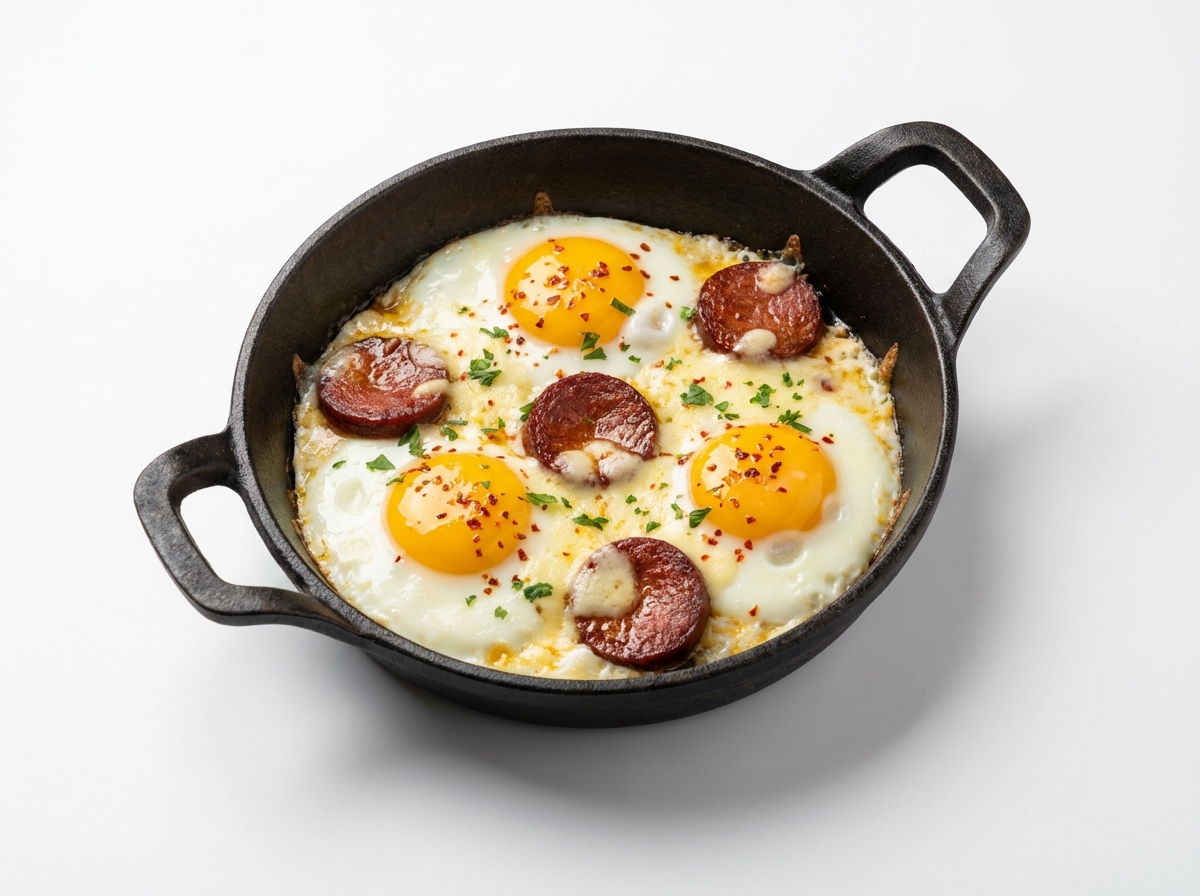 Sucuklu Kasarli Yumurta